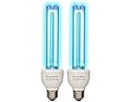 Lasting Light: FE UV Light Bulb, UV-C Light Bulb 25-Watt E26 Base, One Bulb Ozone and One Bulb Ozone Free, 2 Count