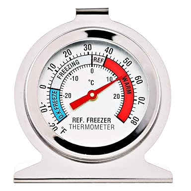4 Pack Refrigerator Freezer Thermometer Large Dial Analog Thermometer