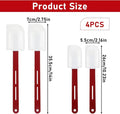 Norme 4 Pcs High Temp Silicone Spatulas Heat Resistant Rubber Spatula Commercial Silicone Scraper with Handle for Kitchen Cook Baking Mixing Utensil, Dishwasher Safe (10 Inch,14 Inch)