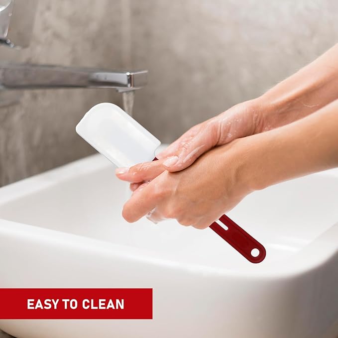 Norme 4 Pcs High Temp Silicone Spatulas Heat Resistant Rubber Spatula Commercial Silicone Scraper with Handle for Kitchen Cook Baking Mixing Utensil, Dishwasher Safe (10 Inch,14 Inch)