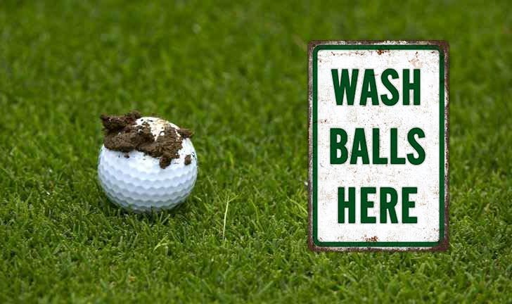 ZYPENG Wash Balls Here Vintage Metal Funny Gift Golf Tin Signs Man Cave Sports Golfer, Country, Golf Club 12 x 8 Inches Wall Decoration