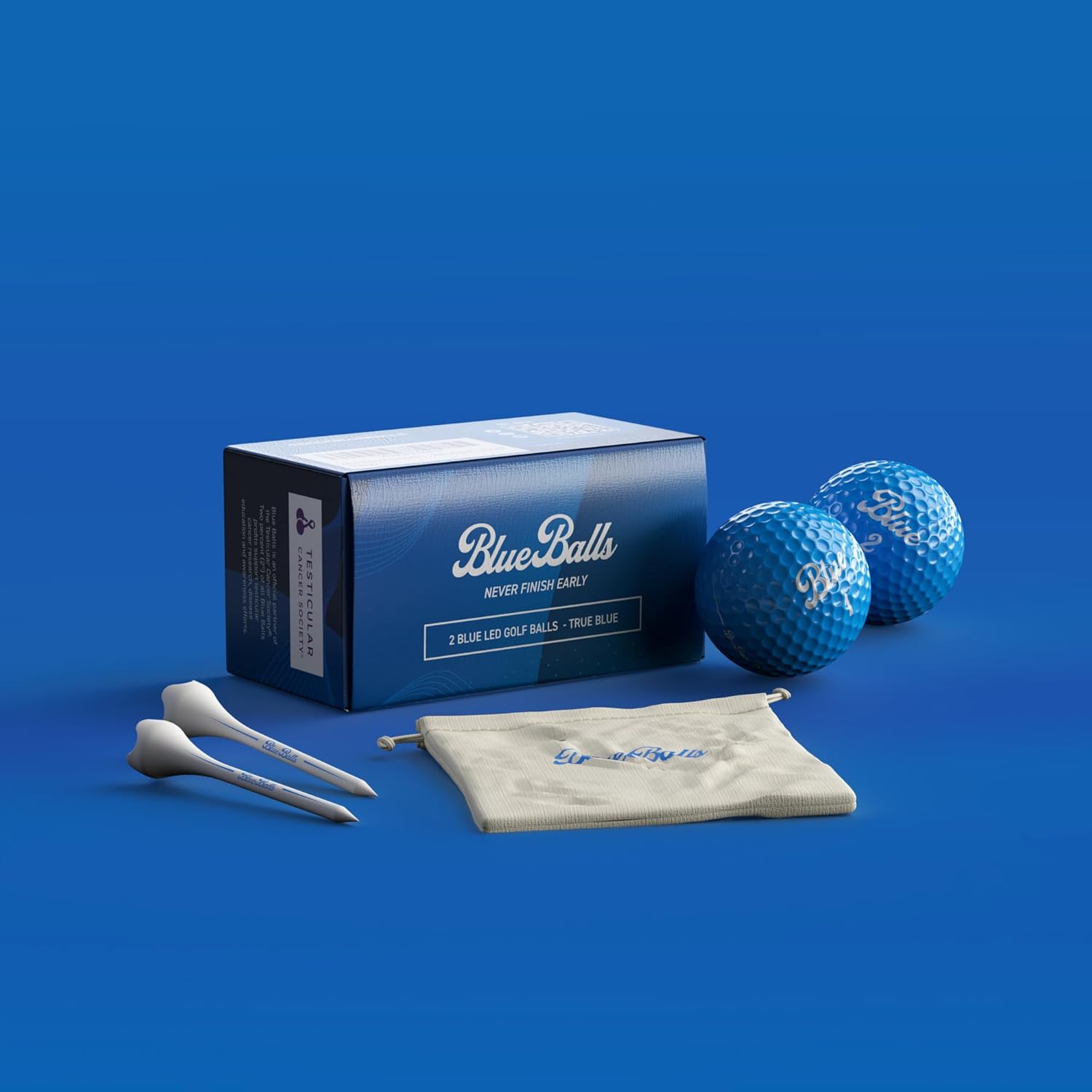 Blue Balls Premium LED Light Up Golf Balls | Glow in The Dark | Night Golf | Funny Gift | Bachelor Party