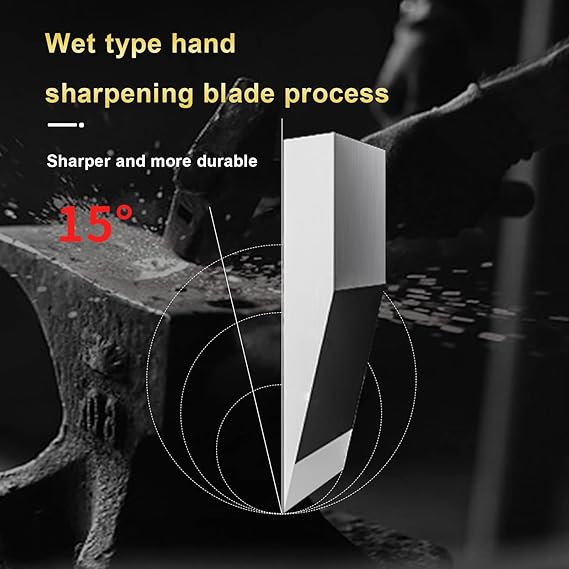 Meat Cleaver Knife 7.2 Inch, Ultra Sharp Chinese Chef's Knives, Full tang Chopping Knife, 30Cr13 Steel Blade Thickness 2 mm, TJ SEGA Series TC17068