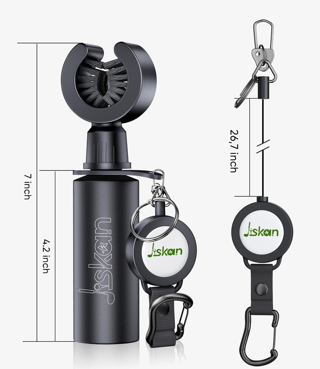 Pro Golf Grip Cleaner Brush with Retainer Clip and Squeeze Water Bottle Holds 4 Ounces of Water, Essentials Golf Accessories for Men, Best Golf Gifts for Men