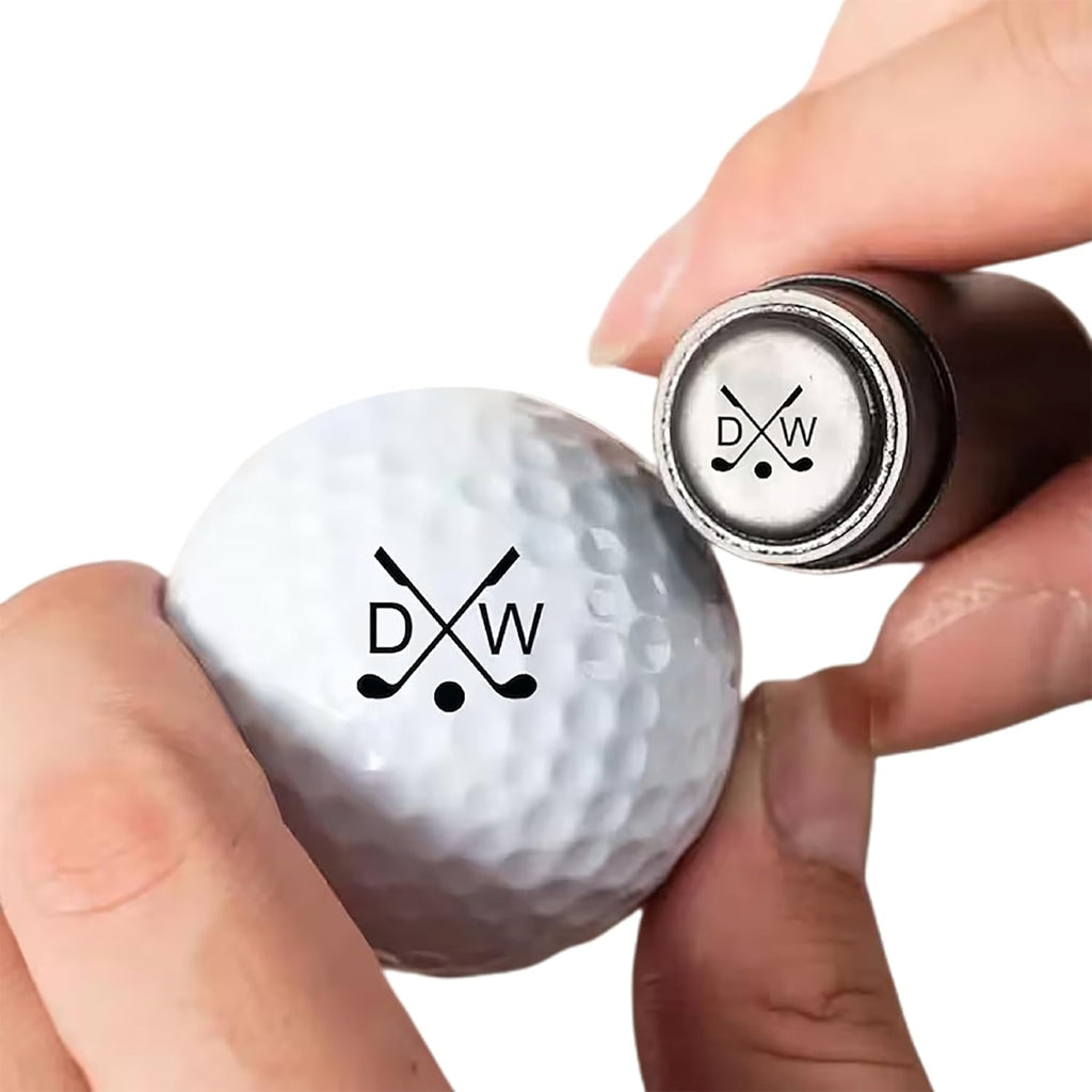 Custom Golf Ball Marker with Waterproof Permanent Ink - Personalized Golf Ball Stamp for Golfers - Ideal Sport Gift for Husband or Dad