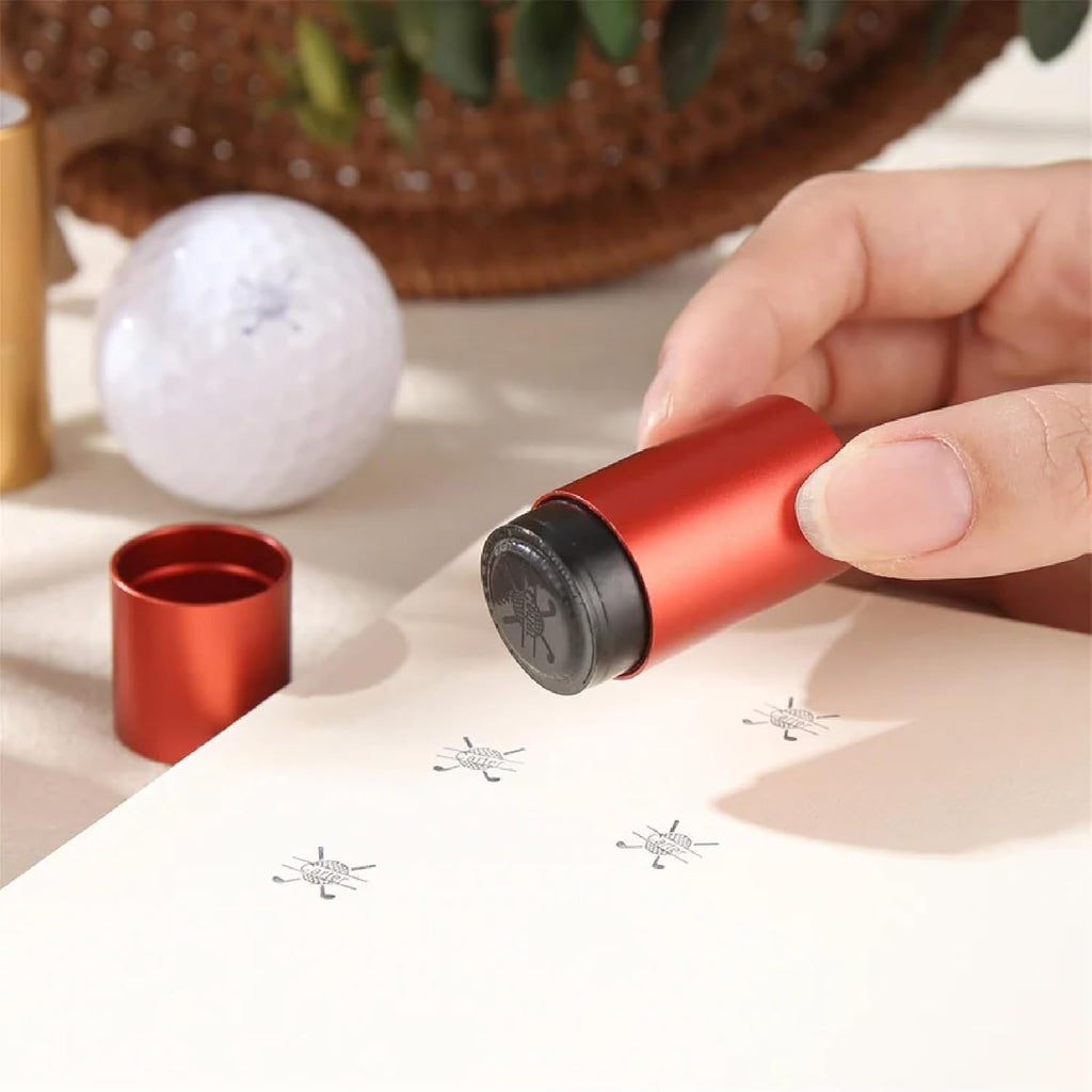 Custom Golf Ball Marker with Waterproof Permanent Ink - Personalized Golf Ball Stamp for Golfers - Ideal Sport Gift for Husband or Dad