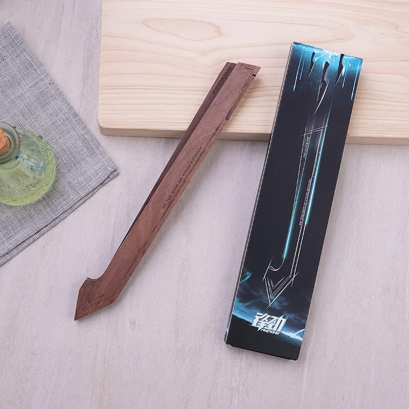 Walnut Knife Edge Guard, Wooden Magnetic Knife Sleeve for Counter, Drawer, Knife Bag, Light, Portable Blade Sheath Cover, Suitable for 10.5" Japanese Kitchen Knife (Knife Not Included)