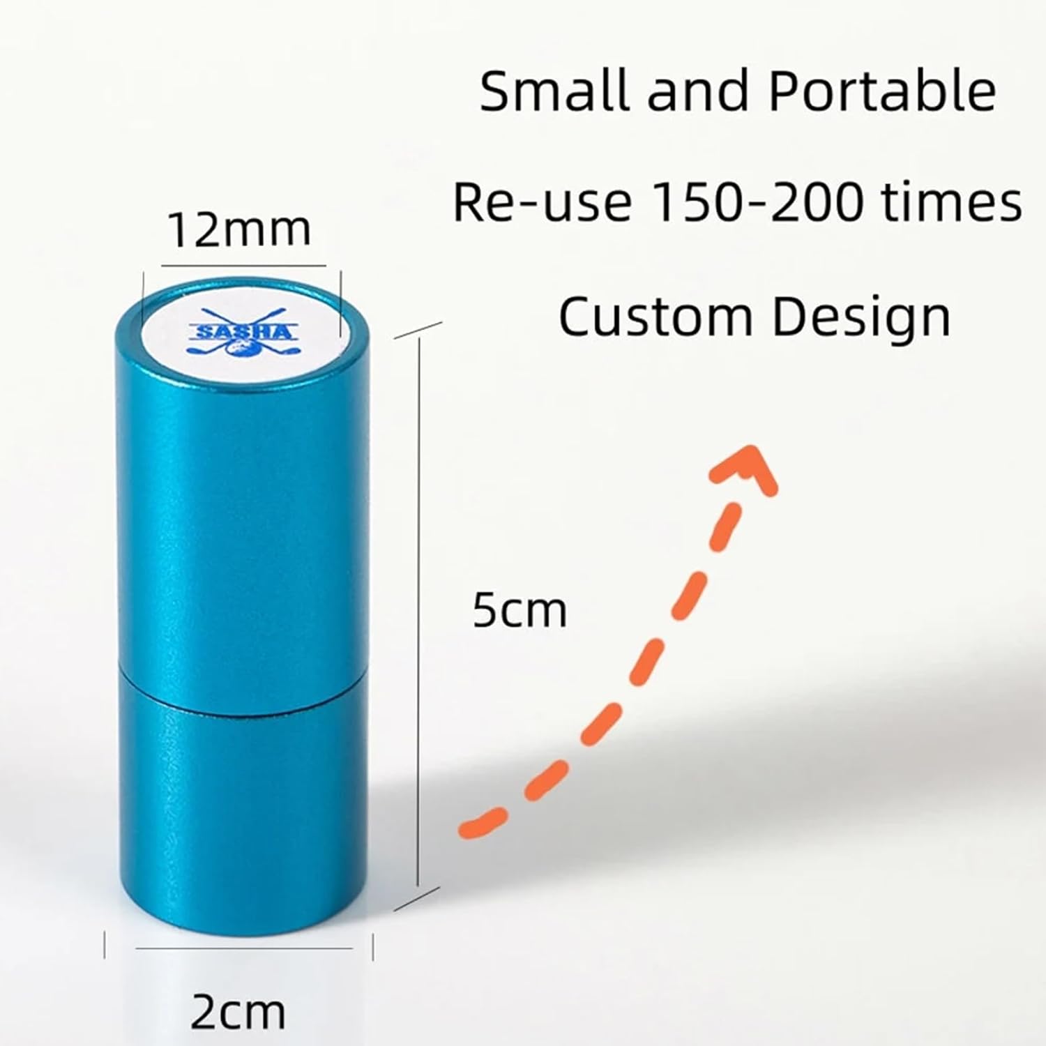 Custom Golf Ball Marker with Waterproof Permanent Ink - Personalized Golf Ball Stamp for Golfers - Ideal Sport Gift for Husband or Dad