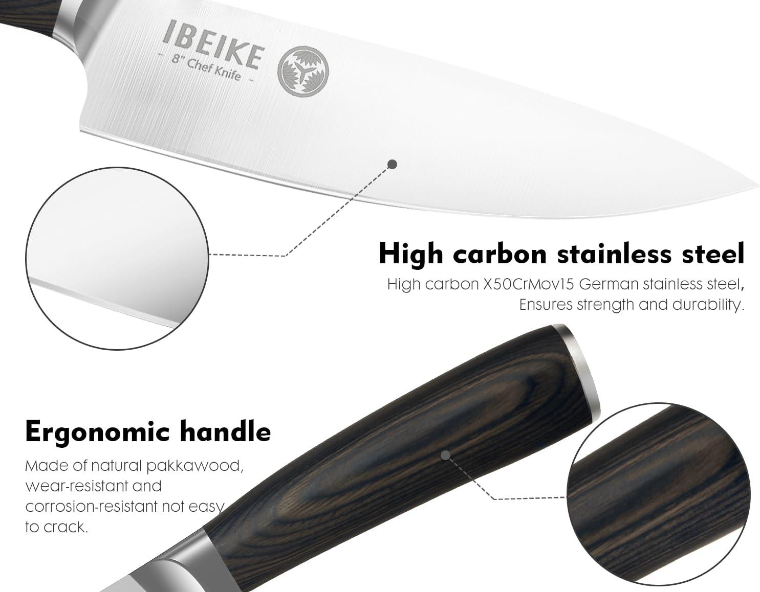 IBEIKE 7-Piece Kitchen Knife Set