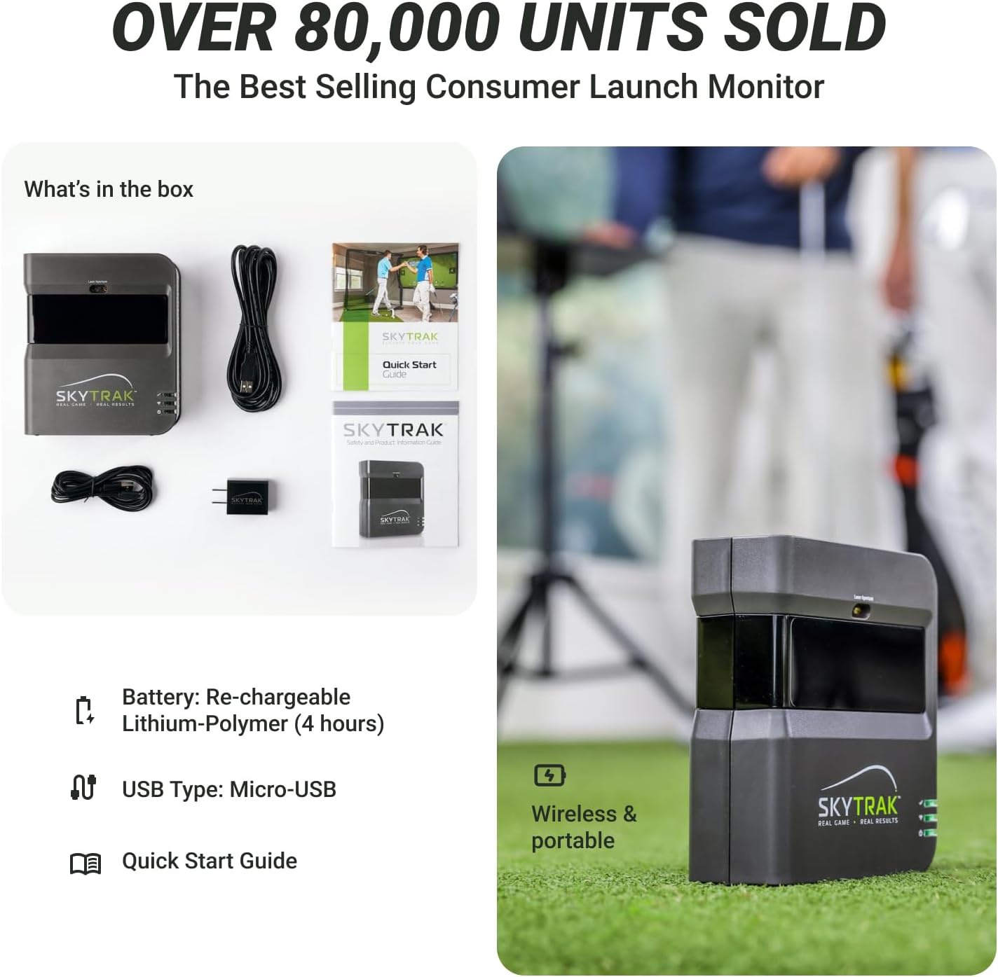 SkyTrak Launch Monitor w/ 30 Day Trial of Game Improvement Software