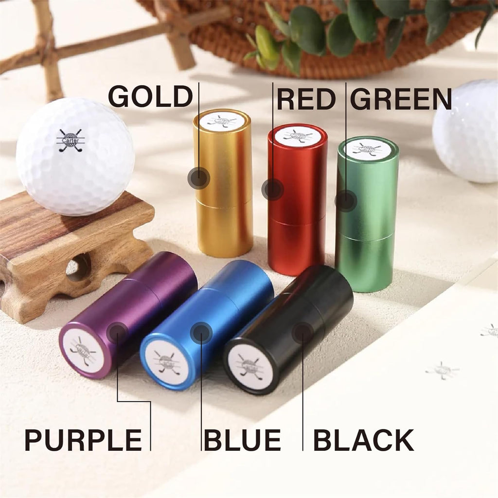 Custom Golf Ball Marker with Waterproof Permanent Ink - Personalized Golf Ball Stamp for Golfers - Ideal Sport Gift for Husband or Dad