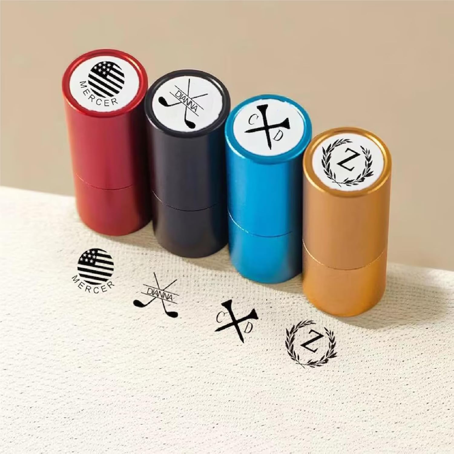 Custom Golf Ball Marker with Waterproof Permanent Ink - Personalized Golf Ball Stamp for Golfers - Ideal Sport Gift for Husband or Dad