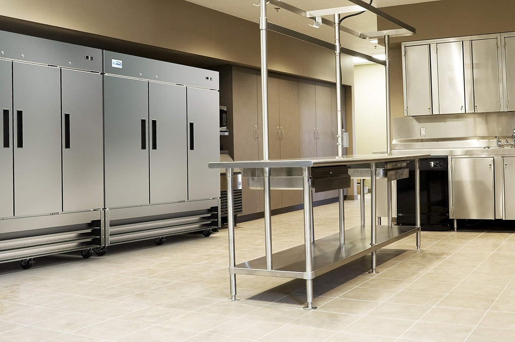 82" 3 Door Stainless Steel Upright Commercial Reach-in Freezer - 72 cu. ft