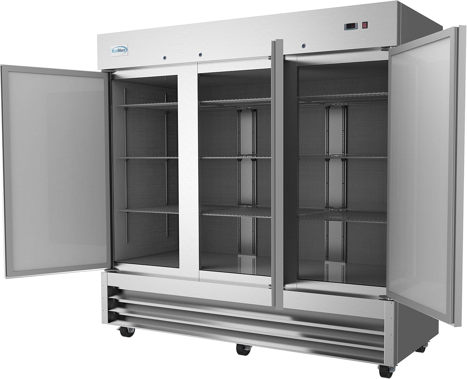 82" 3 Door Stainless Steel Upright Commercial Reach-in Freezer - 72 cu. ft