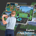 Click to see full view PHIGOLF Home Golf Game Simulator: Enjoy Interactive Golf with Motion Sensor & Swing Stick for Indoor & Outdoor Fun – 38,000+ Courses Worldwide, Compatible with Android, iOS, App & E6 Connect