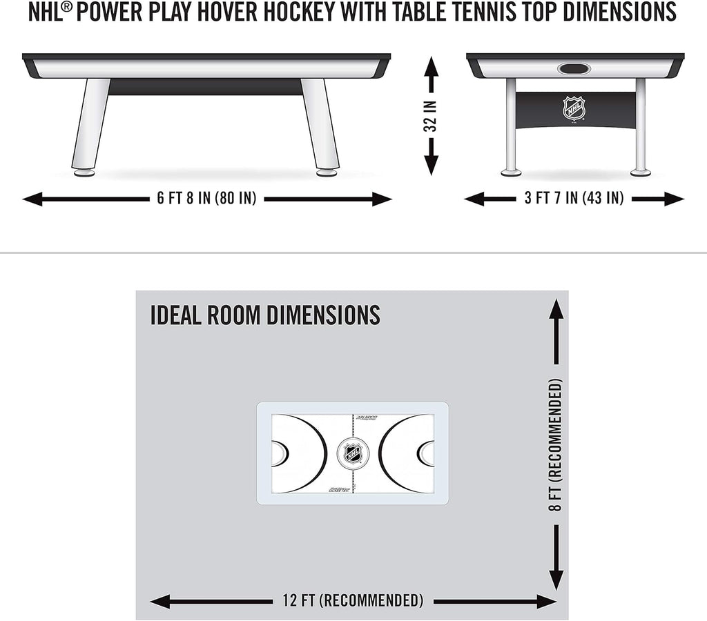 EastPoint Multi-Game Tables, Play 2-in-1 Air Hockey Table with Table Tennis Top - Perfect for Family Game Room, Adult rec Room, basements, Man cave, or Garage