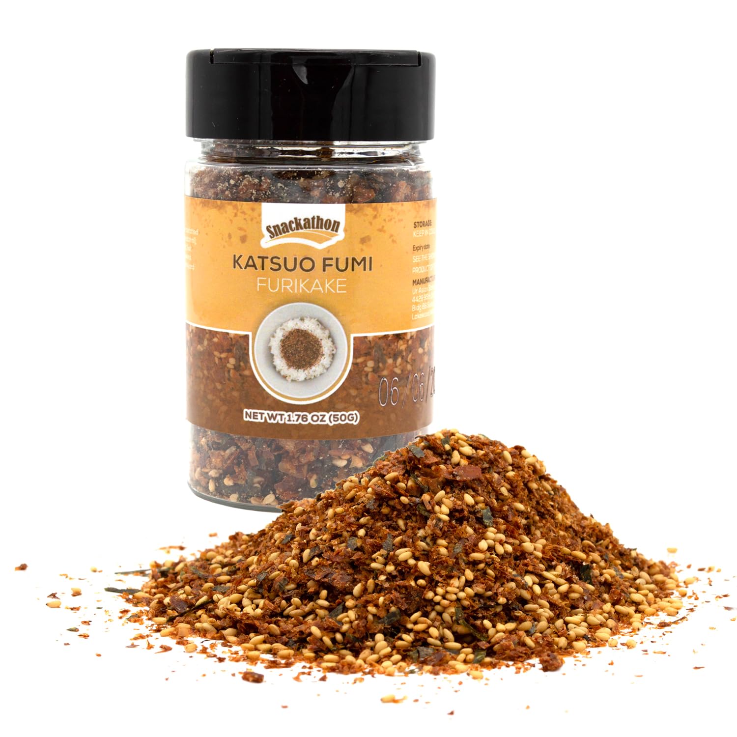 nackathon Furikake Rice Seasoning, Japanese Spices Topper for Rice Ball, Salad, Stir Fried Vegetables (Pack of 1, Katsuo)