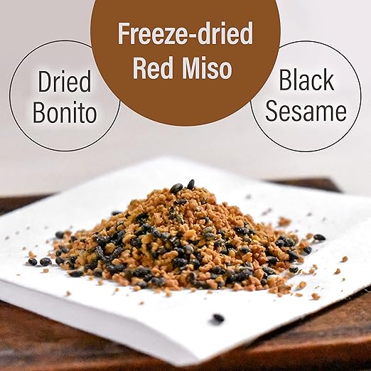 YAMASAN KYOTO UJI Japanese Furikake Seasoning, Rich Red Miso with Dried Bonito Flakes and Black Sesame (45g), Made in Japan,Sold by Japanese company