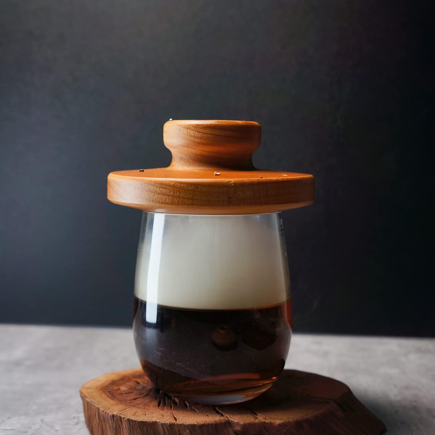 Nispira Iced Coffee Cold Brew Drip Tower Coffee Maker Wooden, 6-8 cup