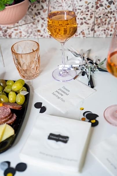 Twisted Wares - Funny Cocktail Napkins - Perfect for any Celebrations 5"X5" (20 Pack) (PLEASE PRETEND)