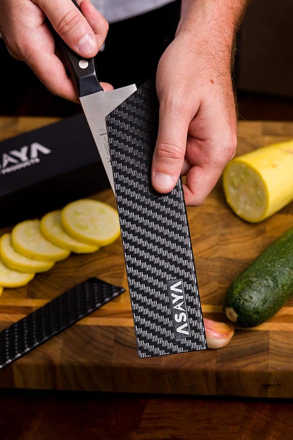 Asaya Professional Knife Edge Guards -Universal Blade Covers - Extra Strength, ABS Plastic. AKA The Blood Lust and BPA-Free Felt Lining, non-Toxic and Food Safe - Knives Not Included (11Pcs)