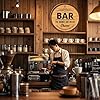 Bar Signs for Home Bar, Wooden Man Cave Vintage BarSign, Home Bar Decor for Bistro, Party, Club & Wall Accessories (Bar Signs)