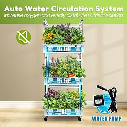 Hydroponics Growing System Plant Germination Kits Hydrophonic Planter for Indoor Garden Vegetable Herb Microgreens Growing Aerogarden Gardening 6 Large Pods(≈ 5X Small Pods)