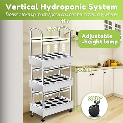 Hydroponics Growing System Plant Germination Kits Hydrophonic Planter for Indoor Garden Vegetable Herb Microgreens Growing Aerogarden Gardening 6 Large Pods(≈ 5X Small Pods)