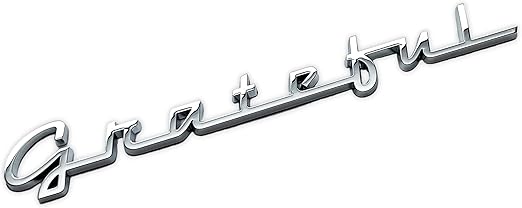 The Grateful Car Badge Emblem in Chrome - Regular