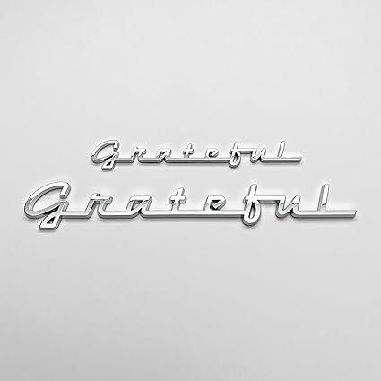The Grateful Car Badge Emblem in Chrome - Regular