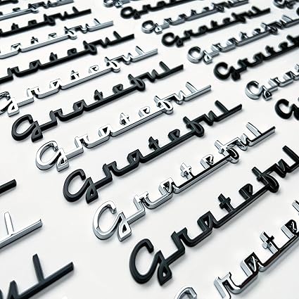 The Grateful Car Badge Emblem in Chrome - Regular