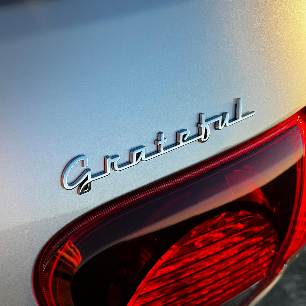 The Grateful Car Badge Emblem in Chrome - Regular