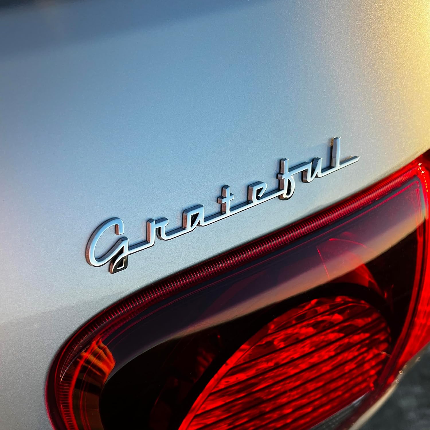 The Grateful Car Badge Emblem in Chrome - Regular