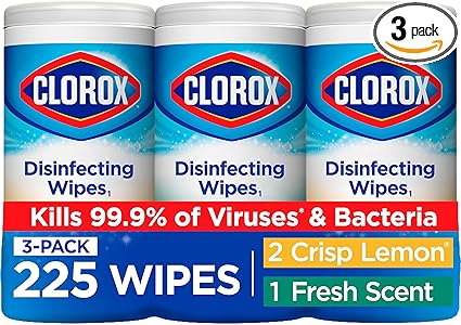 Clorox Disinfecting Wipes Value Pack, Household Essentials, 75 Count, Pack of 3