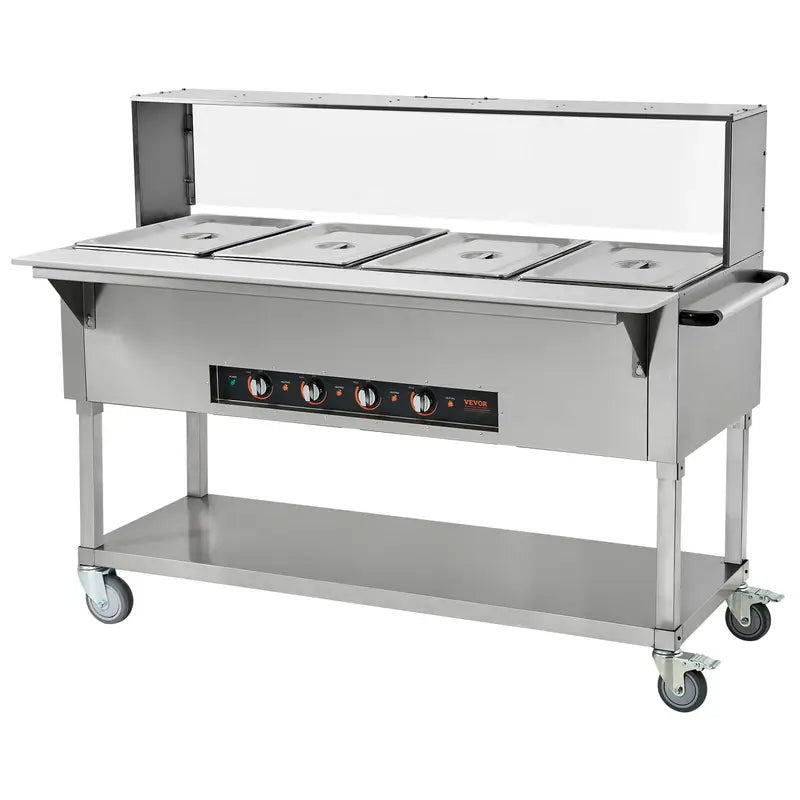 Commercial Food Warmer 4 x 20.6QT Electric Steam Table