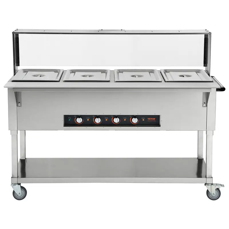 Commercial Food Warmer 4 x 20.6QT Electric Steam Table