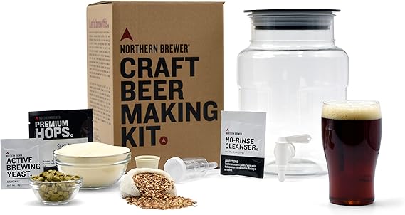 Northern Brewer - Siphonless 1 Gallon Craft Beer Making Starter Kit, Equipment and Beer Recipe Kit (Caribou Slobber Brown Ale)