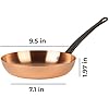 Cuisine Romefort | pure copper frying pan Ø 9.5 in, thick-walled | skillet made of solid copper without coating (Medium)