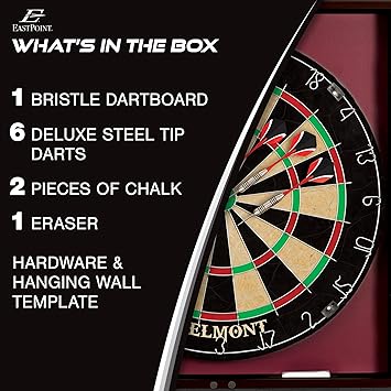 EastPoint Sports Bristle Dartboard and Cabinet Sets- Features Easy Assembly - Complete with All Accessories