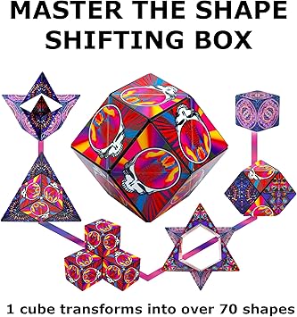 SHASHIBO Shape Shifting Box - Award-Winning, Patented Fidget Cube w/ 36 Rare Earth Magnets - Transforms Into Over 70 Shapes, Download Fun in Motion Toys Mobile App (The Grateful Dead-Haight-Ashbury)