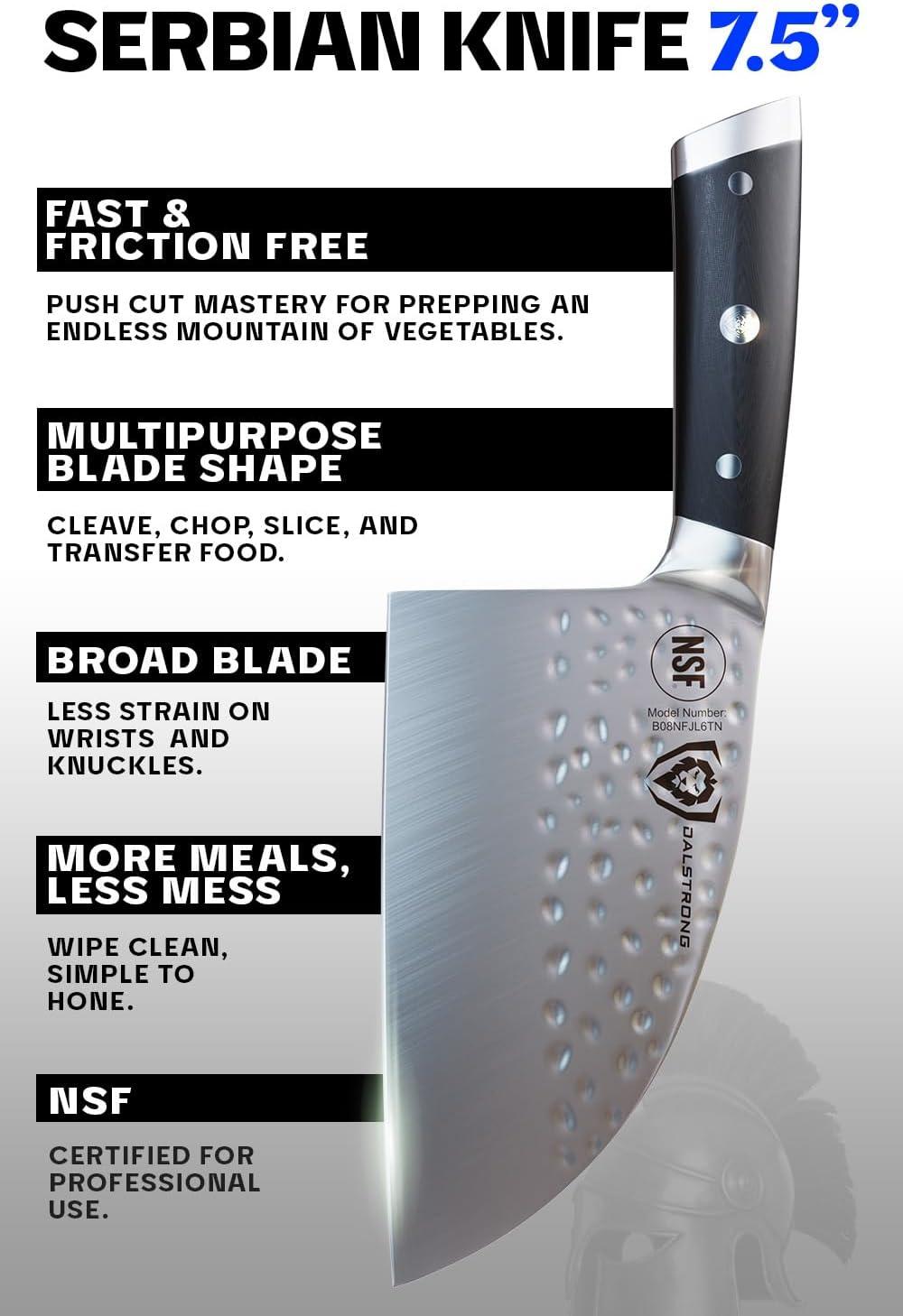 Dalstrong Serbian Chef Knife - 7.5 inch - Gladiator Series