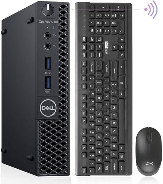 Dell Mini PC Windows 11 Micro Computer OptiPlex 3060 Desktop, i7-8700T 32GB Ram 1TB M.2 NVMe M.2 SSD,AX210 Built-WiFi 6E,HDMI Dual Monitor Support,Wireless Keyboard Mouse (Renewed)