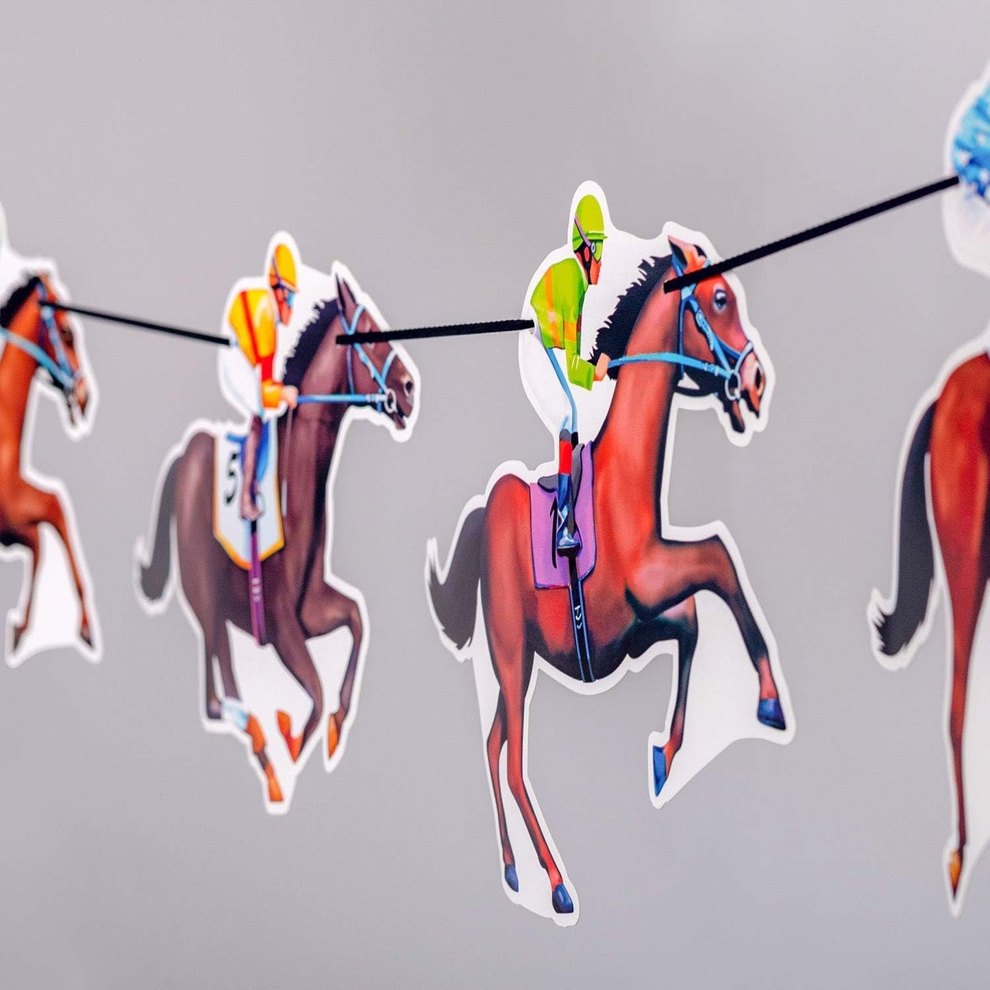 Kentucky Party Derby Day Banners Party Supplies Horse Racing Streamers Decorations（4PCS）