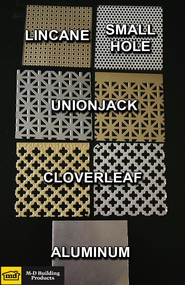Cool Design Screen. M-D Building Products 57324 Decorative Cloverleaf Aluminum Sheet