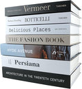 PT Shadow 7 Pcs Decorative Books for Home décor, Black and white shelf Decor Accents Library décor for Home Sweet Stacked Books