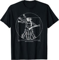 Guitar Da Vinci Vitruvian Man Guitar Player Musicians T-Shirt