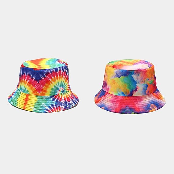 Mashiaoyi Unisex Print Double-Side-Wear Reversible Bucket Hat