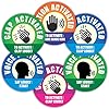 Prank Stickers - (Pack of 120) 2" Large Round Fake Voice Motion Clap Activated Funny Gag Gifts for Adults Kids Labels Sign for Doors Vending Machines