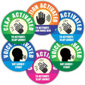 Prank Stickers - (Pack of 120) 2" Large Round Fake Voice Motion Clap Activated Funny Gag Gifts for Adults Kids Labels Sign for Doors Vending Machines