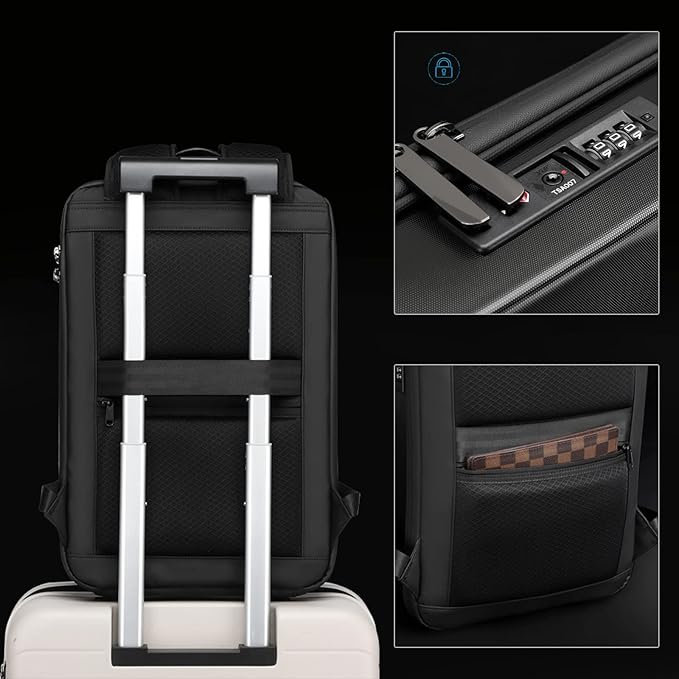 JUMO CYLY Anti-Theft Hard Shell Laptop Backpack, Expandable Waterproof Computer Backpack with USB Charging Port